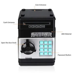 Piggy Bank, Saving Box, Cash Coin Can Safe Bank Electronic Coin Money Bank Gifts Toy ATM Bank, Hot Gift for Boys and Girls Electronic Cash Coin Piggy Bank, Digital Piggy Bank, Smart Money Box