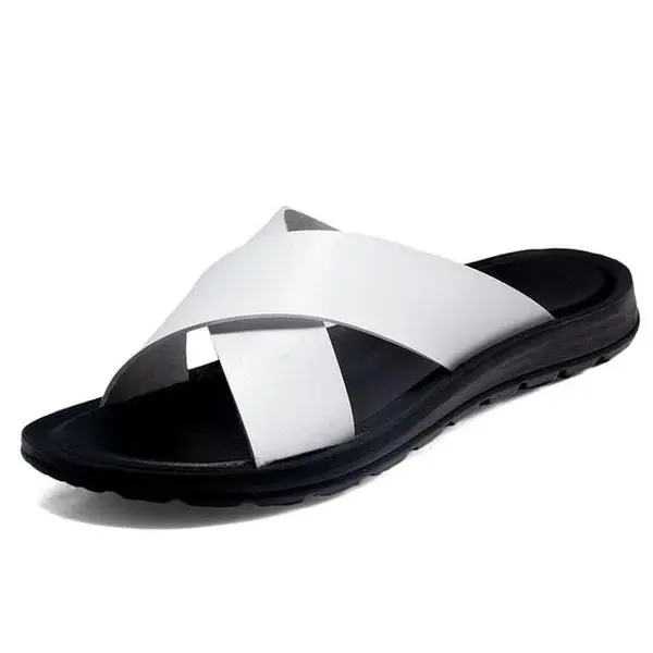 Summer Essentials, classic Leather Men's Open Toe Beach Sandals