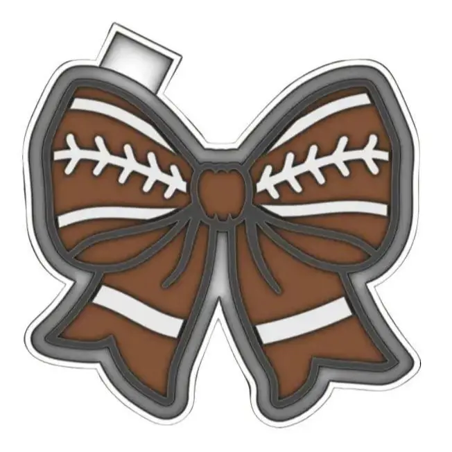 Football Bow Freshie Mold-Versatile Durable Silicone for Resin Casting Soap Making Candle Crafting Clay Work and Baking