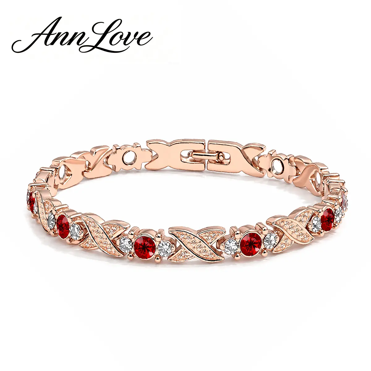 Ruby Magnetic Therapy Bracelet – Energy Magnet Bracelet – Suitable for Men and Women – Stylish Bangle – Trendy Jewelry Gift for Her (Valentine's Day, Mother's Day)