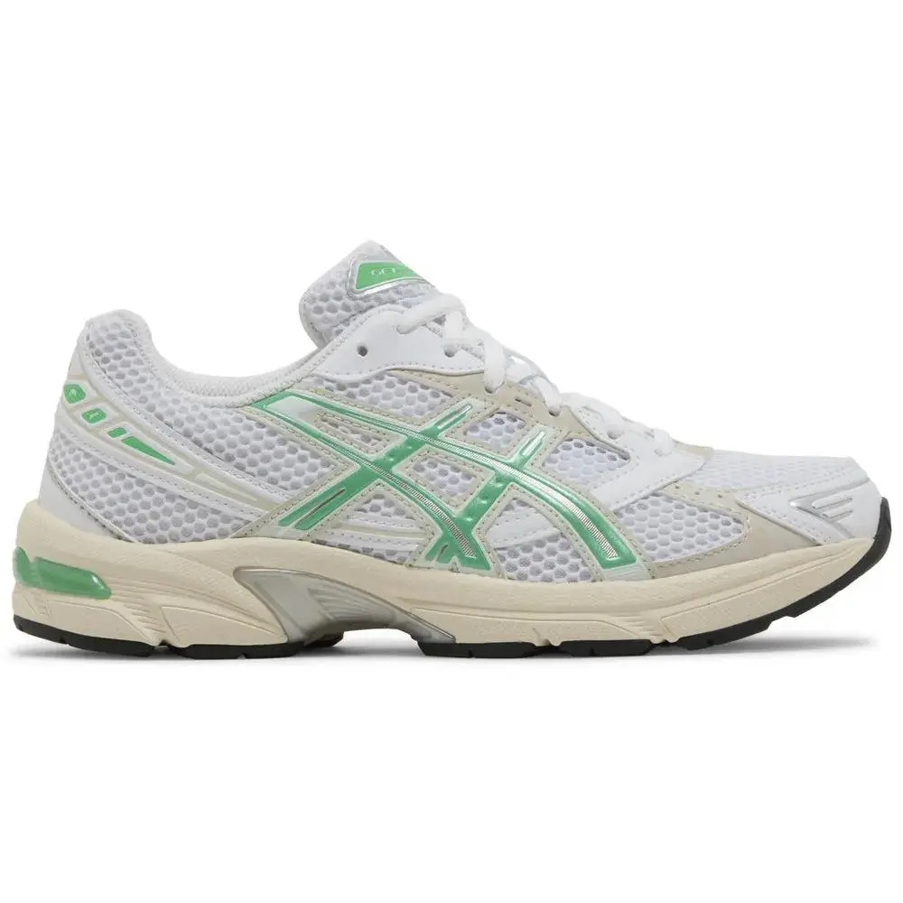 ASICS Gel-1130 White Malachite Green Women's Perfect Casual Daily Lifestyle Sneaker Fashion Footwear Gym Walking Shoe Running Sneaker Girl