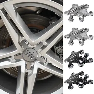 4PCS Car Original Wheel Center Covers Hub Caps Tire Decoration Accessories For Audi A4 B5 B6 B7 B8 B9 A1 A3 8V 8P 8L A6 C5 C6 C7 A5 A7 A8 Q3 Q5 Q7 TT S3 S6 Sline Quattro S4 S5 S7 S8 RS3 RS4 RS5 RS6 RS7 RS8 SQ3 SQ5 SQ7 RSQ3 RSQ5 RSQ7 TTS TTRS A8 A2 Q1 Q2