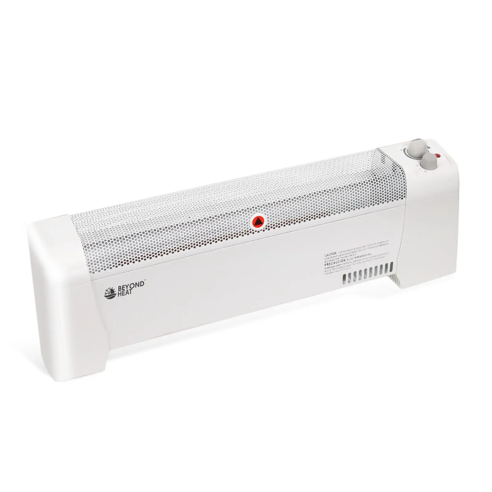BEYOND HEAT Portable Electric Baseboard Convection Heater - 1500W, Adjustable Thermostat, Overheat Protection, Silent Operation for Indoor Household Use, White