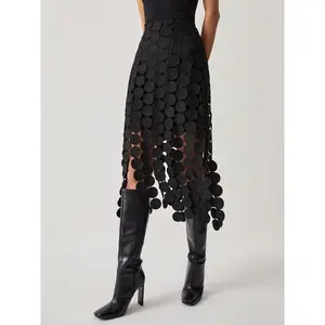 Laser Cut Multi Circle Double Layered Skirt(Sheet)