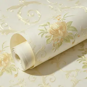 53X300cm Economy Large Roll, No Glue No Tool Self-Adhesive 3D European Non-Woven Wallpaper, Thickened Precision Embossed, Low Cost Modern Luxury Accent Wall.