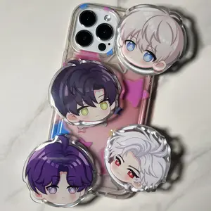 Chibi Love and Deepspace Magnetic Adhesive Phone Grip Holder Stand Caleb Xavier Sylus Zayne Rafayel