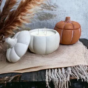 Seasonal Concrete Pumpkin Candle | 11oz