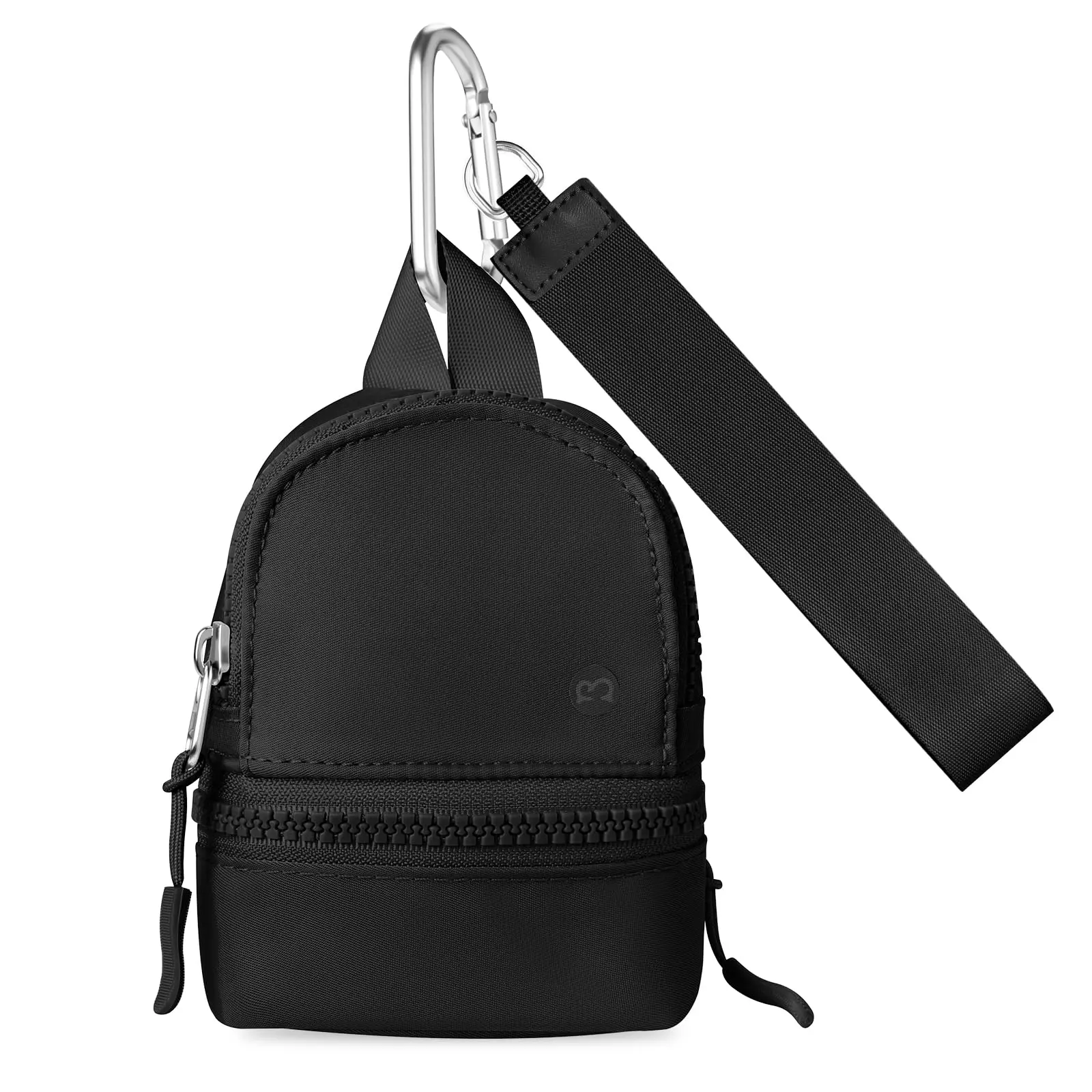 Mini Backpack Keychain Wristlet Pouch Small Change Purse Cute Zipper Wallet With 3 Rfid Card Slots For Women/men Airpods Cosmetics