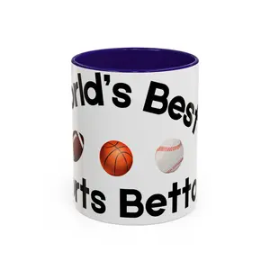 World's Best Sports Better Mug, Colorful Sports Coffee Cup, Gift for Sports Lovers, Cheerful Beverage Mug, Perfect for Father's Day, Parlay, Parleezy, Sports, Gambling, Football, Basketball, Baseball, Funny