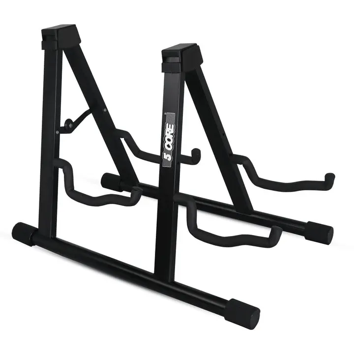 5 Core A-Frame Double Multi-Guitar Stand with Foam Arms, Acoustic Guitars & Gear Accessories for Electric Bass, Ukulele, Banjo, Multi-Guitar Stand Guitars & Gear Accessories