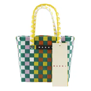 Pre-owned MARNI Resin / Acrylic Shoulder Bags Woven Micro Basket Polypropylene Handbag