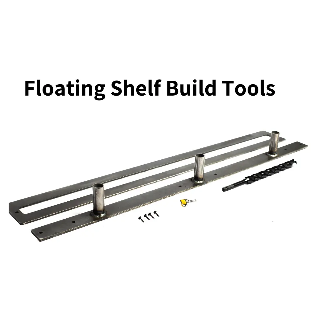 Sheppard Brackets Floating Shelf Build Tools Drilling and Routing Kit for Solid Wood Shelf Made in USA