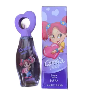 Jafra coreta Heart cologne 1.7 fl oz girl for women glass bottle and box