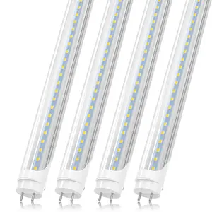 2FT LED Tube Lights 10W 24W Equivalent 2 Foot G13 Bi-pin LED Shop Light Bulbs 6000K 1120LM Ballast Bypass Double End Powered Garage Workshop Warehouse Cabinet Closet Under Counter 24 Inch F20T12 Fluorescent Bulb Replacement Clear 4 Pack