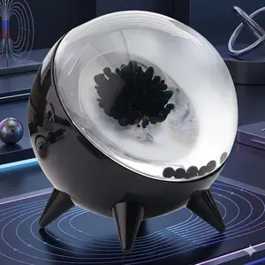 Magnetic Fluid Music Rhythm Lamp: Voice-Activated Dynamic Light Show, Immersive Desktop Decor for Bedroom. Smart Home Gadget with Sound Sync, Tech Aesthetic Ambient Lighting, Creative Atmosphere Lamp for Modern Spaces.