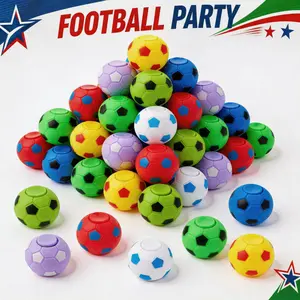 JOYIN 32 PCS Soccer Mini Fidget Spinners Bulk, Soccer Ball Party Favors Toys, Colorful Hand Spinners for Classroom Prizes, Goodie Bag Fillers, Stress Relief Toys, Sports Party Supplies