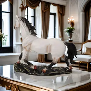 Vintage Resin 1pc Horse Statue - Equestrian Figurine for Home & Office Decor, Versatile Indoor/Outdoor Sculpture - No Electricity Needed Room Ornaments