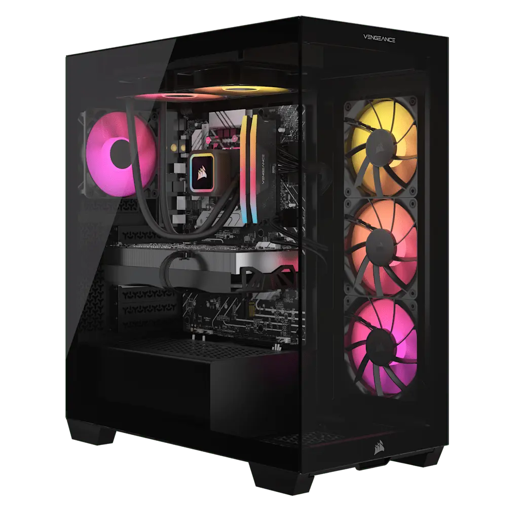 VENGEANCE a7500 Gaming PC: AMD Ryzen 7 9800X3D, GeForce RTX 5080, 32GB DDR5, 2TB SSD, Win11 Home