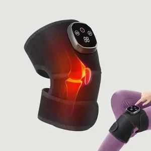 Heated Knee Massager Shoulder Heating Pads Elbow Brace 3 in 1 with Vibration, Cordless Rechargeable Heating Knee Warmers Wrap for Shoulder Elbow Knee Stress Relief