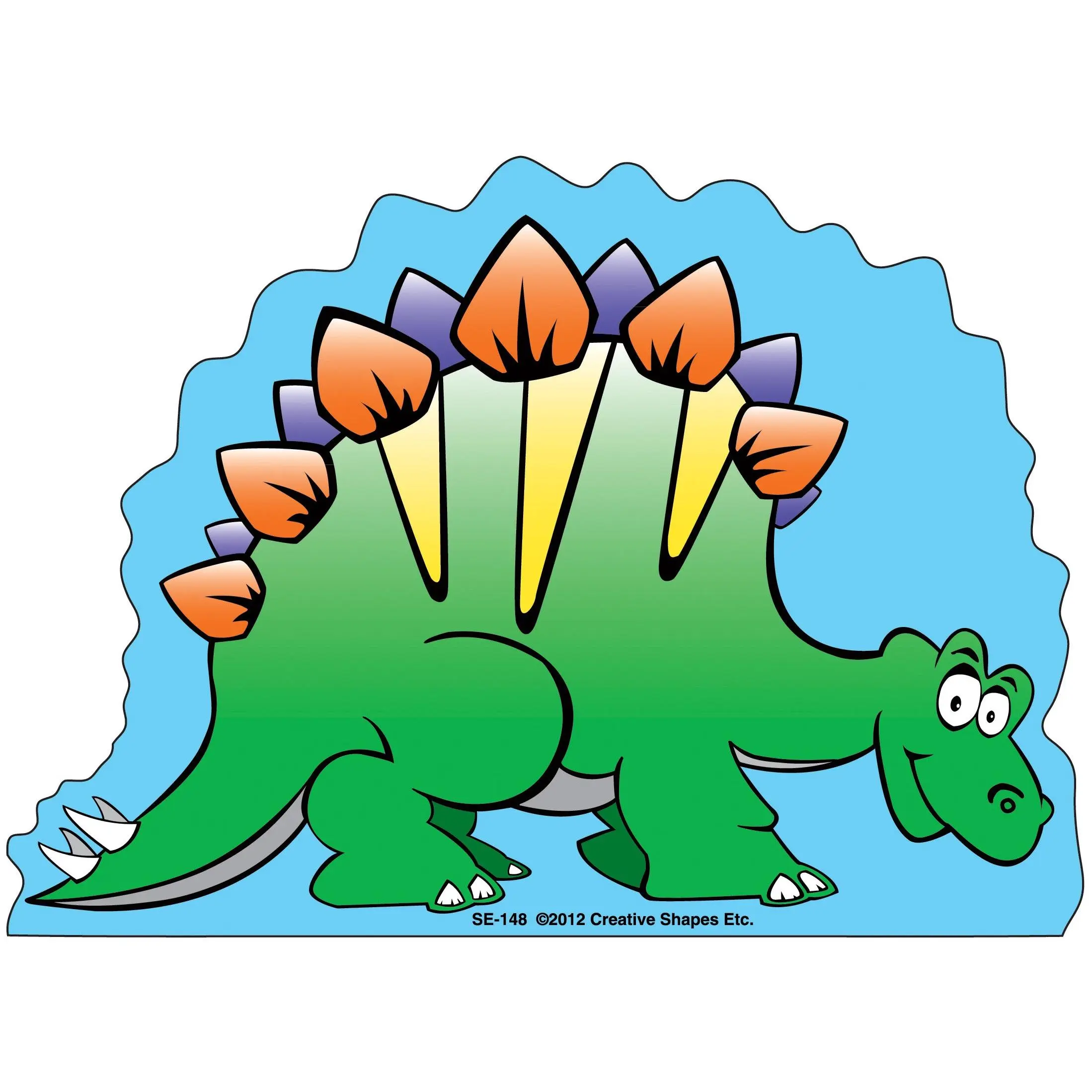 SHAPES ETC. Large Stegosaurus Notepad, 50 Sheets, Acid Free, Game Parts Compatible, Great for Making Word Cards