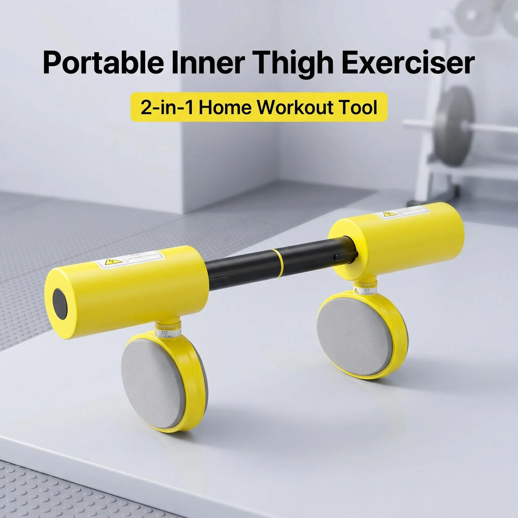 Portable Inner Thigh Exerciser, 2-in-1 Lower Body & Arm Workout Tool, Compact Home Fitness Trainer for Legs, Hips and Arms/