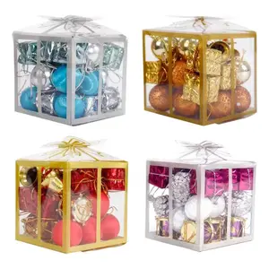 Christmas Tree Decoration Set, 26pcs/set Hanging Ornament Small Gift Box, Festive Decorations for Holiday Season, Xmas Decor Accessory