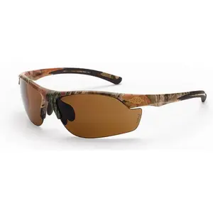 Crossfire AR3 Safety Glasses Woodland Brown Camo with HD Brown Lenses