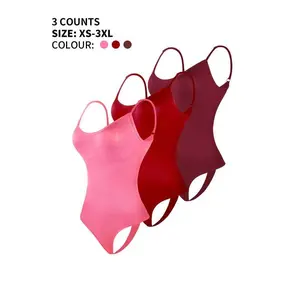 Women's Solid Adjustable Strap Shapewear Bodysuit, Tummy Control Butt Lifting Seamless Shaper, Body Shapewear, Women's Shapewear for All Seasons