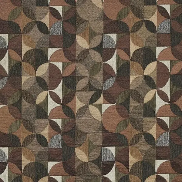 54 in. Wide Geometric Chenille Upholstery Fabric - Grey, Green And Brown Color Options for Textiles, Soft Furnishings, Sewing Supplies