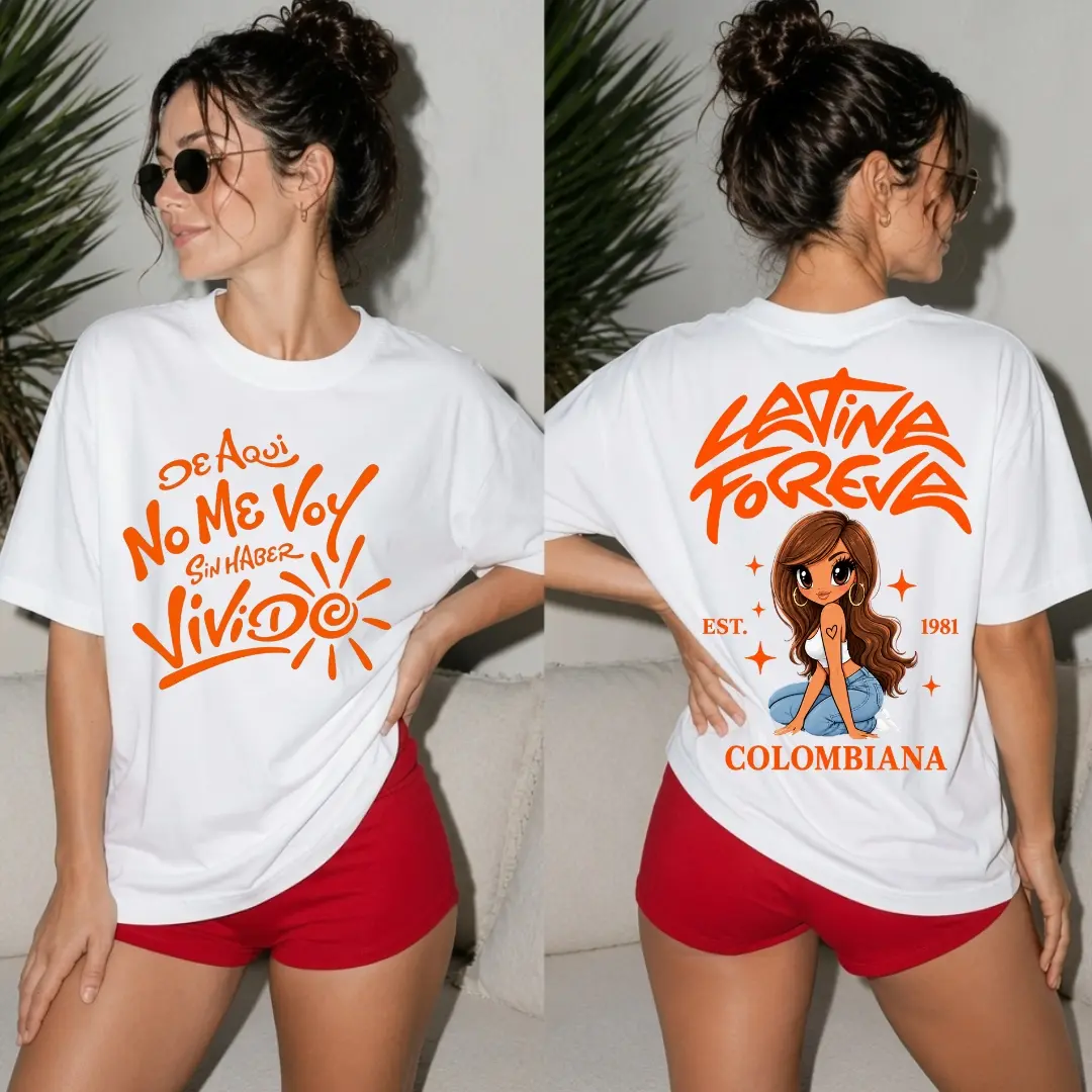 No Me Arrepiento De Sentir Tanto Shirt Bundle, Latina Foreva Colombiana Graphic Tee, Latin Concert Outfit, Bichota Album Fan Gift for Women/Men