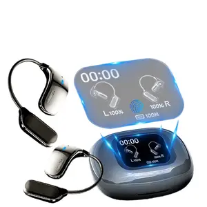 Wireless Headphones, True Wireless Earbuds, Over-Ear Hook Design earbuds, Full-Color LCD Touch Screen, 30H Stereo Earbuds, ENC Call Noise Cancelling, Camera Remote Control, Open-Ear Sports Earphones