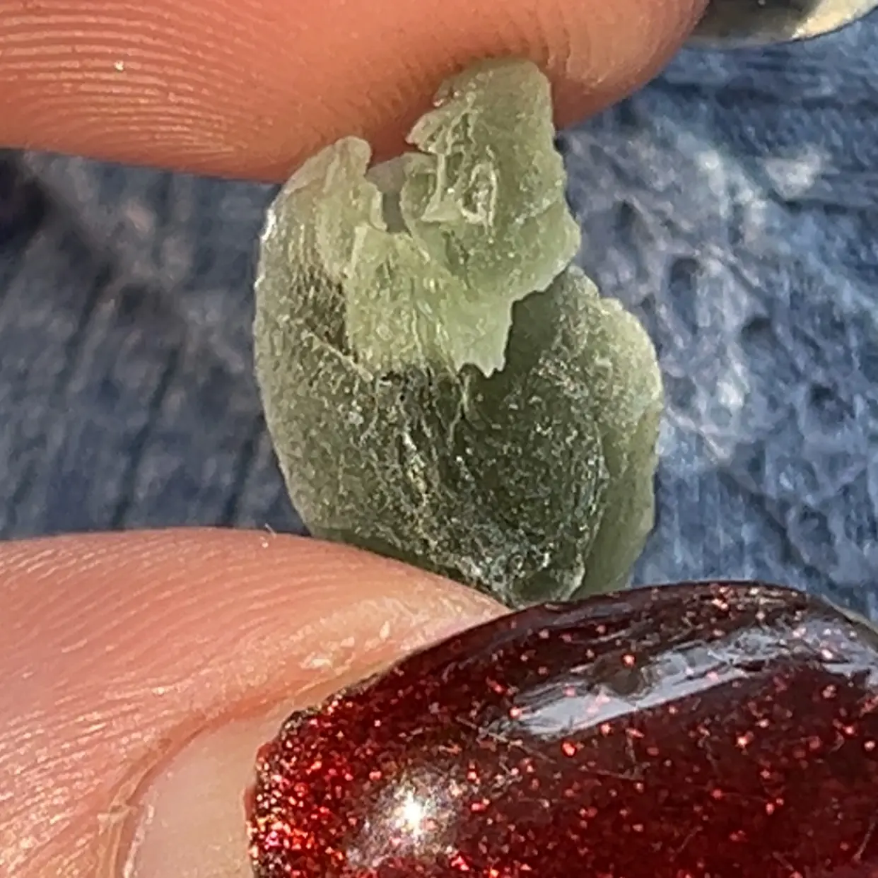 Microshift Moldavite Semi-Finished Semiprecious Stone, Jewelry Accessories & Derivatives Component