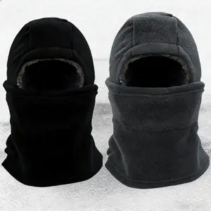 Never Cold Again Thick Fleece Scarf Hood Face Mask Combo Breathable Mesh & Fleece Fabric for Winter Sports Skiing & Motorcycle Riding