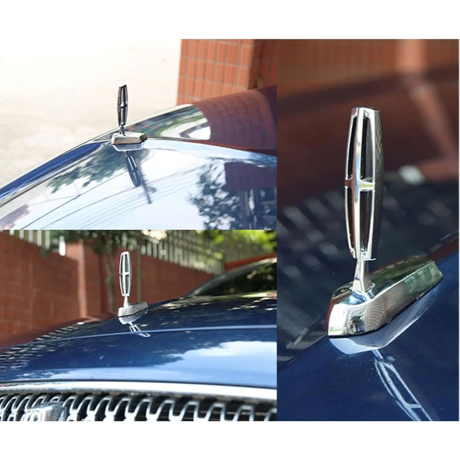 for Lincoln 3D Emblem Car Logo Front Vehicle Hood Ornament Car Cover Chrome Eagle Badge for Lincoln Navigator, Continental, Aviator, Corsair Models Accessories