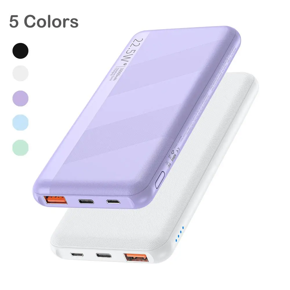 Portable Type-C 22.5W Fast Charging Power Bank, 10000mAh Phone Charging Power Bank for Summer, Portable Charger Compatible with iPhone & Samsung Galax