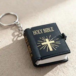 1pc Mini Bible Keychain Set, Mini Bible Keychain Set - Inspired By Christian Gifts, Suitable For Office And Daily Use, Non Reading Paper Cover, Suitable For Handbag Pendants, Best Choice For Gifts!