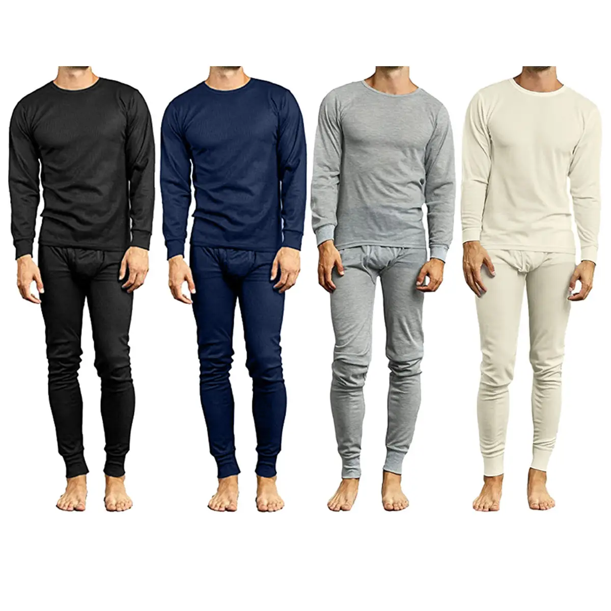 Men's 2-Piece Winter Thermal Top & Bottom Menswear Set