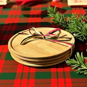 Bamboo Plate 4-Piece Set Bamboo Plate 4-Piece Set