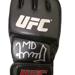 UFC Dvalishvili Merab Signed MMA Gloves Official UFC Fight Gear Black Leather UFC Logo
