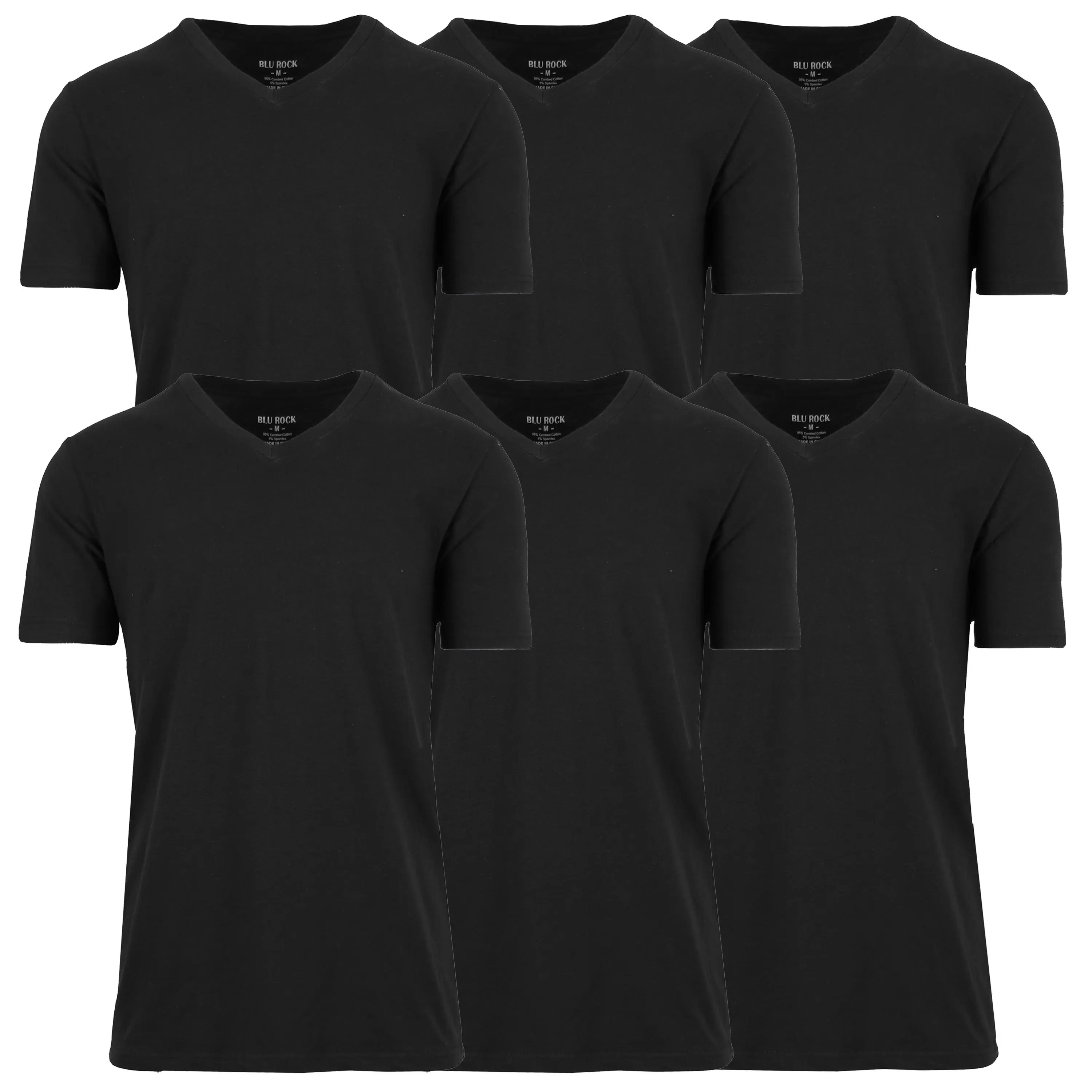 (V-Neck Stretch) Blackx6