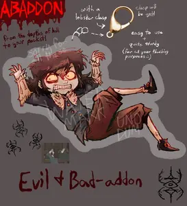 Abaddon Double Sided Keychain - Haunted Hotel