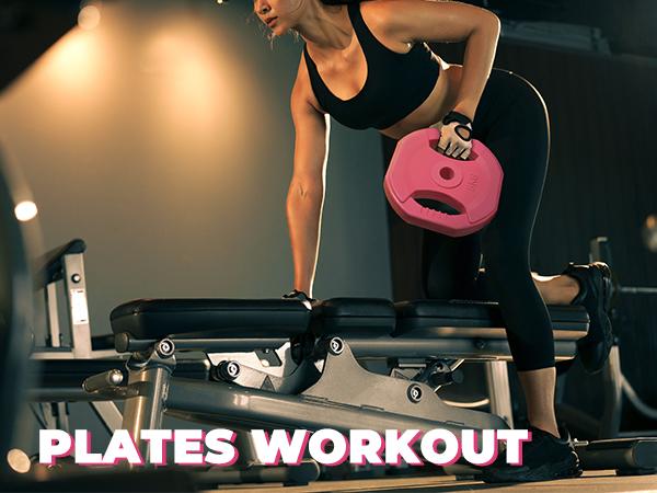 RitFit Adjustable Barbell Weight Set for Strength Training and Weightlifting at Home and Gym fitness exercise dumbbells weights fit woman