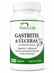 Gastritis & Ulceras  Support Dietary Supplement, 60 Capsules, Daily Stomach Care, Gentle Digestion Aid