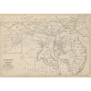 Maryland, Delaware, District of Columbia - Railroad Map, 1934