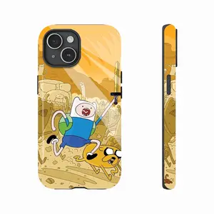 Adventure Time Finn Jake Phone Case Stylish Durable Cartoon Design for Teens Anime Fans Compatible with iPhone 11/12/13/14/15/16 (Pro Max/Plus) Protection White