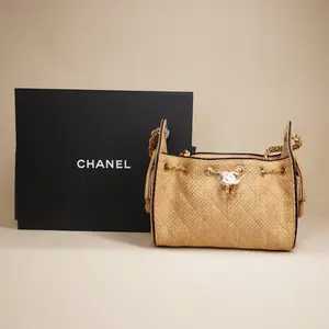 Pre-owned Raffia Shoulder Bags CHANEL CC 25 Mini Shoulder Bag
