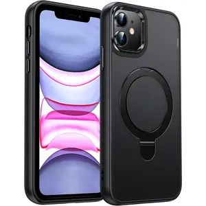Designed for iPhone 17 16 15 14 13 12 11pro max plus , phone Casefor Magsafe with Stand [ Kickstand Ring Holder] Cover Funda para iphone11 Women Man Magnetic Rugged Military Grade Protective Heavy Duty Slim