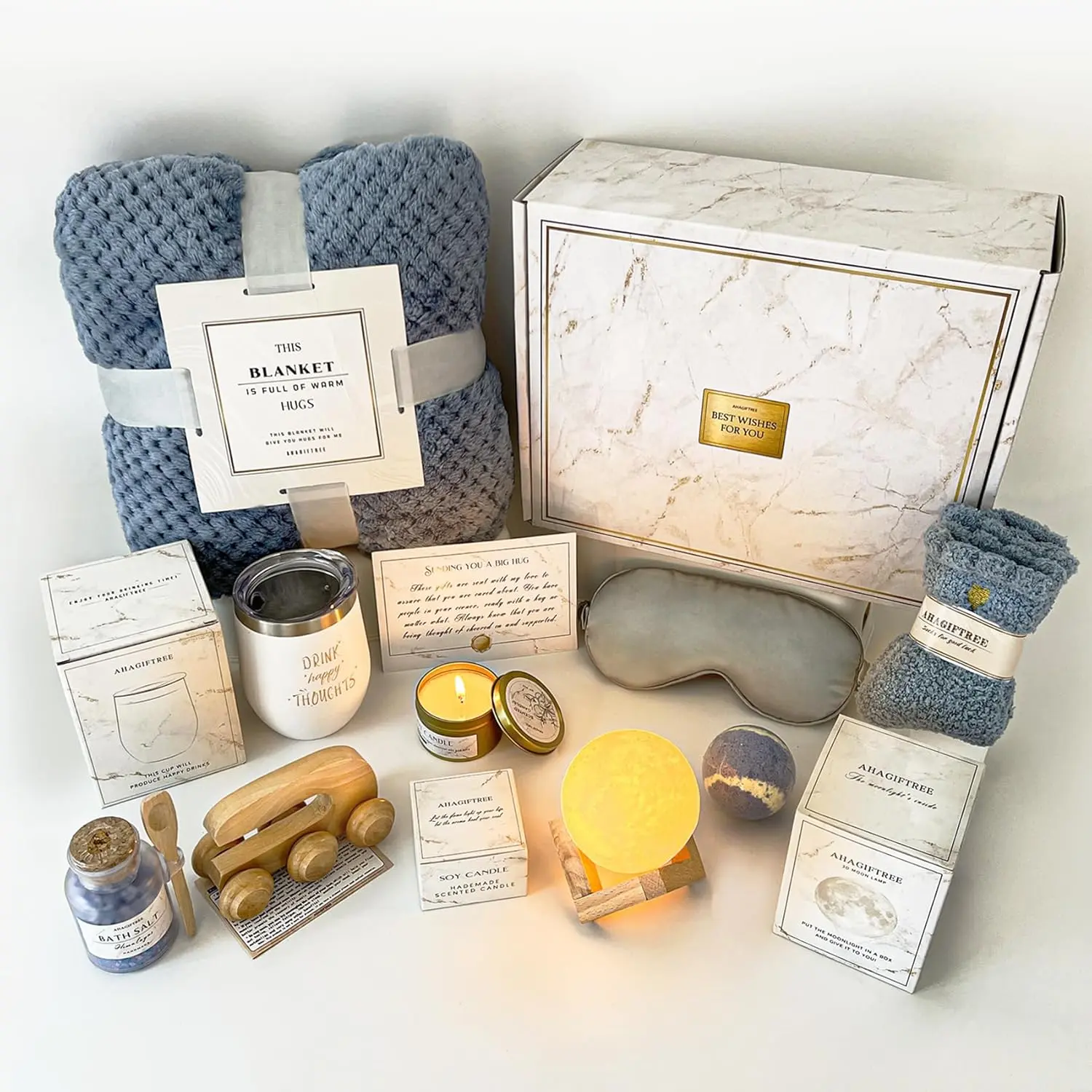 Women's Gift Basket, 11-Piece Care Set, Thinking of You, Women's Post-Surgery Recovery Gift, Speedy Recovery After Surgery, Birthday Gift, Thank You, Women's Condolence Gift Basket