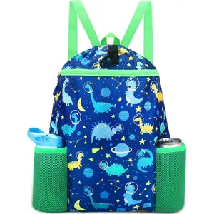 Panda Drawstring Backpack for  - Drawstring Bags for Girls Swim Bag for Beach Swimming Pool Lightweight Draw String Bags   Gym Bag With Two Water Bottle Holder