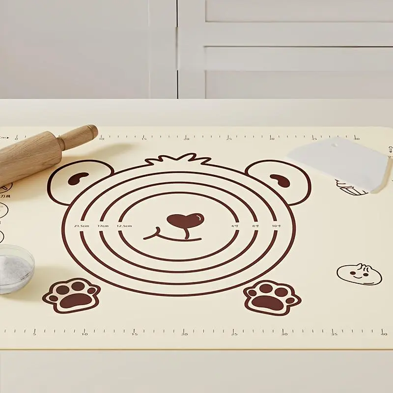 1 Silicone Dough Kneading Mat, Non-stick and Non-slip Kneading Mat, Easy to Clean, Suitable for Baking Mats Such as Dough Kneading and Noodle Pulling, Ideal for Kitchen Dough Kneading, Stretching and Countertop Protection